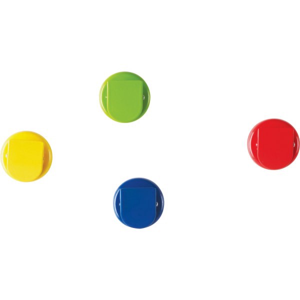 slide 5 of 8, Learning Resources Super Strong Magnetic Clips Set - 1.5"" Diameter - 50 Sheet Capacity - for Whiteboard, Folder - Assorted - 4 / Pack, 4 ct