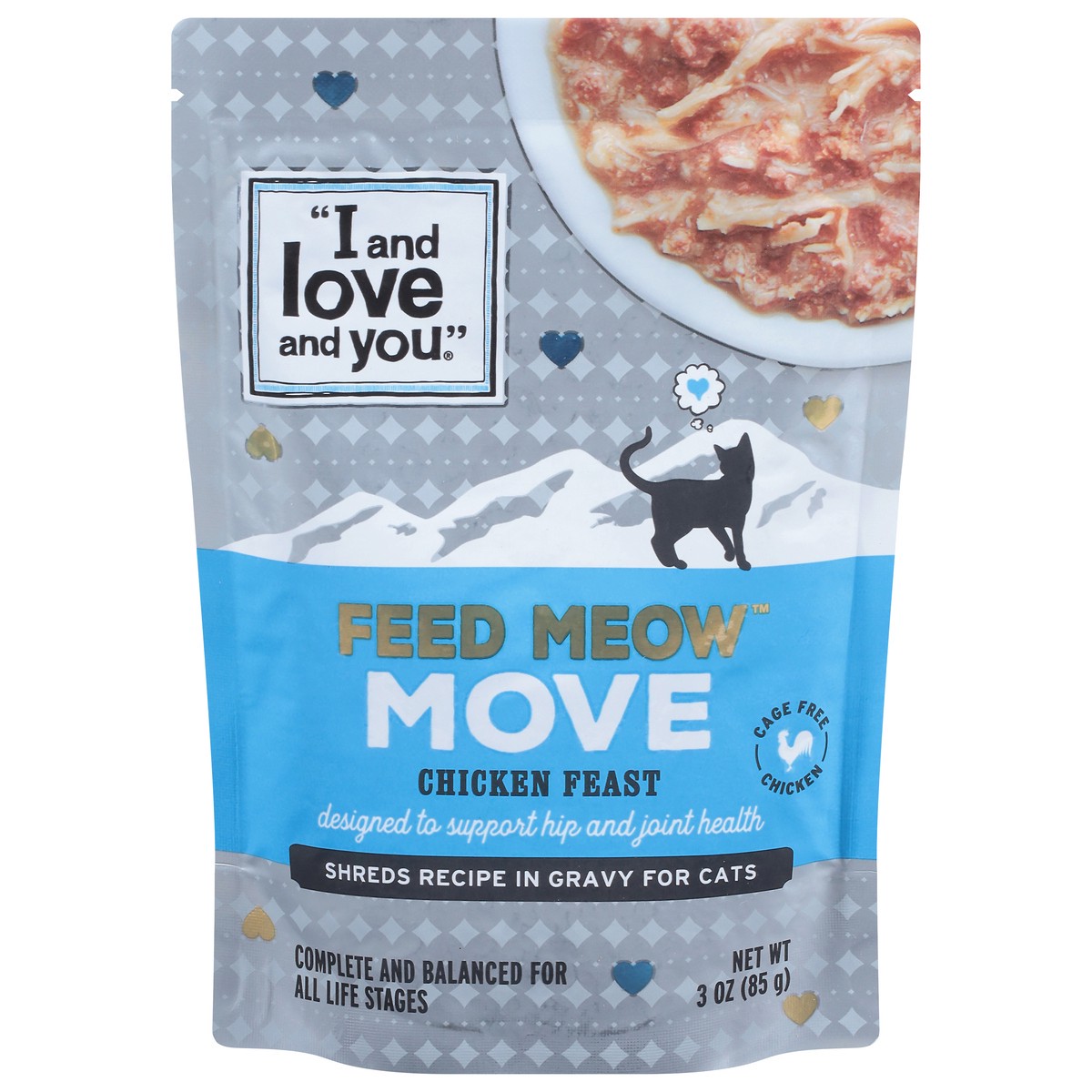 slide 1 of 14, I and Love and You Feed Meow Move Chicken Feast Cat Food 3 oz, 3 oz