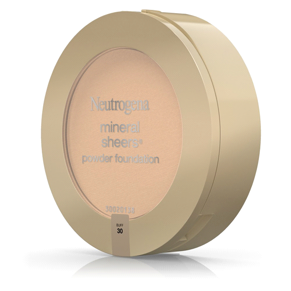 slide 7 of 21, Neutrogena Mineral Sheers Compact Powder Foundation, Lightweight & Oil-Free Mineral Foundation, Fragrance-Free, Buff 30,.34 oz, 0.34 oz