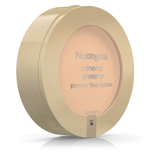 slide 14 of 21, Neutrogena Mineral Sheers Compact Powder Foundation, Lightweight & Oil-Free Mineral Foundation, Fragrance-Free, Buff 30,.34 oz, 0.34 oz