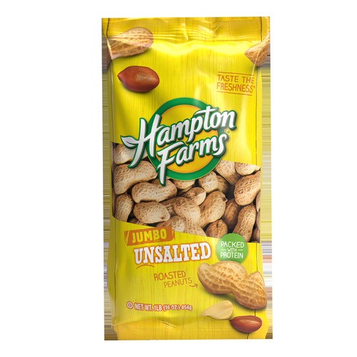 slide 1 of 1, Hampton Farms® in shell peanuts, unsalted, 16 oz