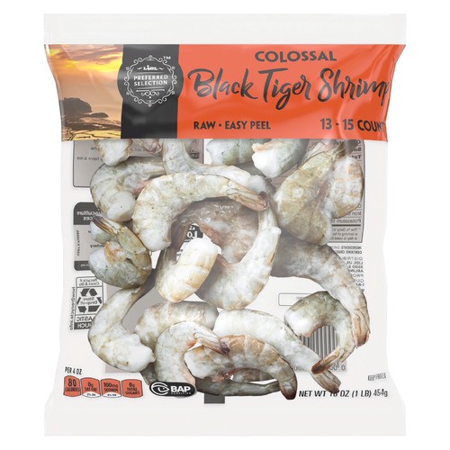 slide 1 of 1, Lidl Preferred Selection colossal black tiger shrimp, colossal, 16 oz