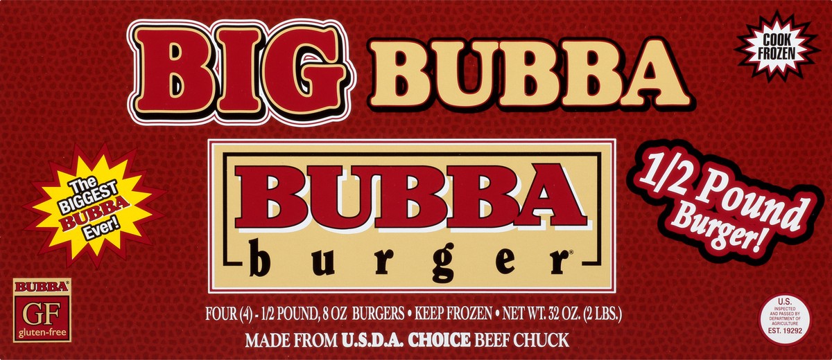 slide 2 of 12, BUBBA Burger Big Bubba 8oz Chuck Burgers 4 Ea., 4 ct