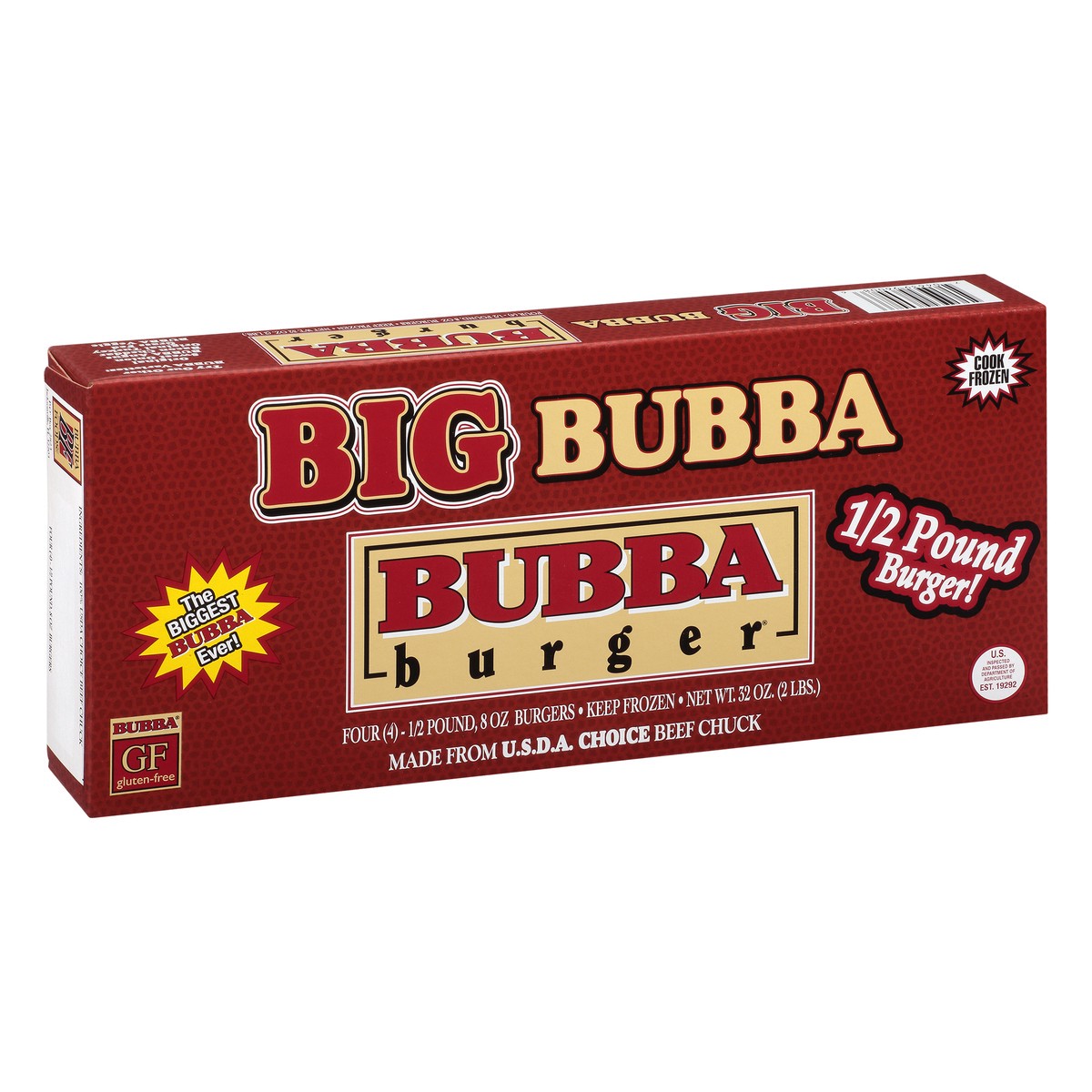 slide 8 of 12, BUBBA Burger Big Bubba 8oz Chuck Burgers 4 Ea., 4 ct