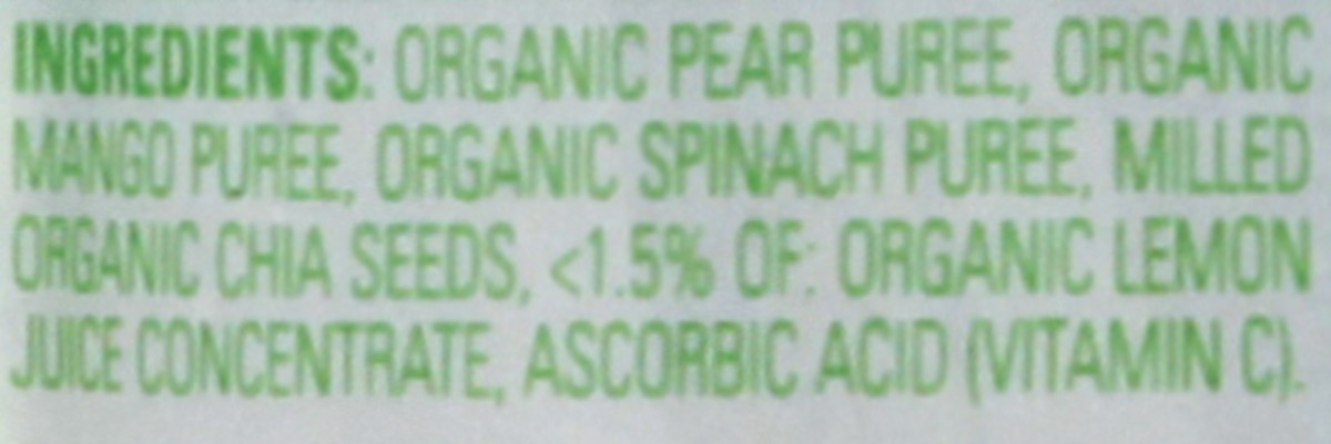 slide 10 of 11, Happy Tots Spinach, Mango & Pear Pouch, 4.22 oz