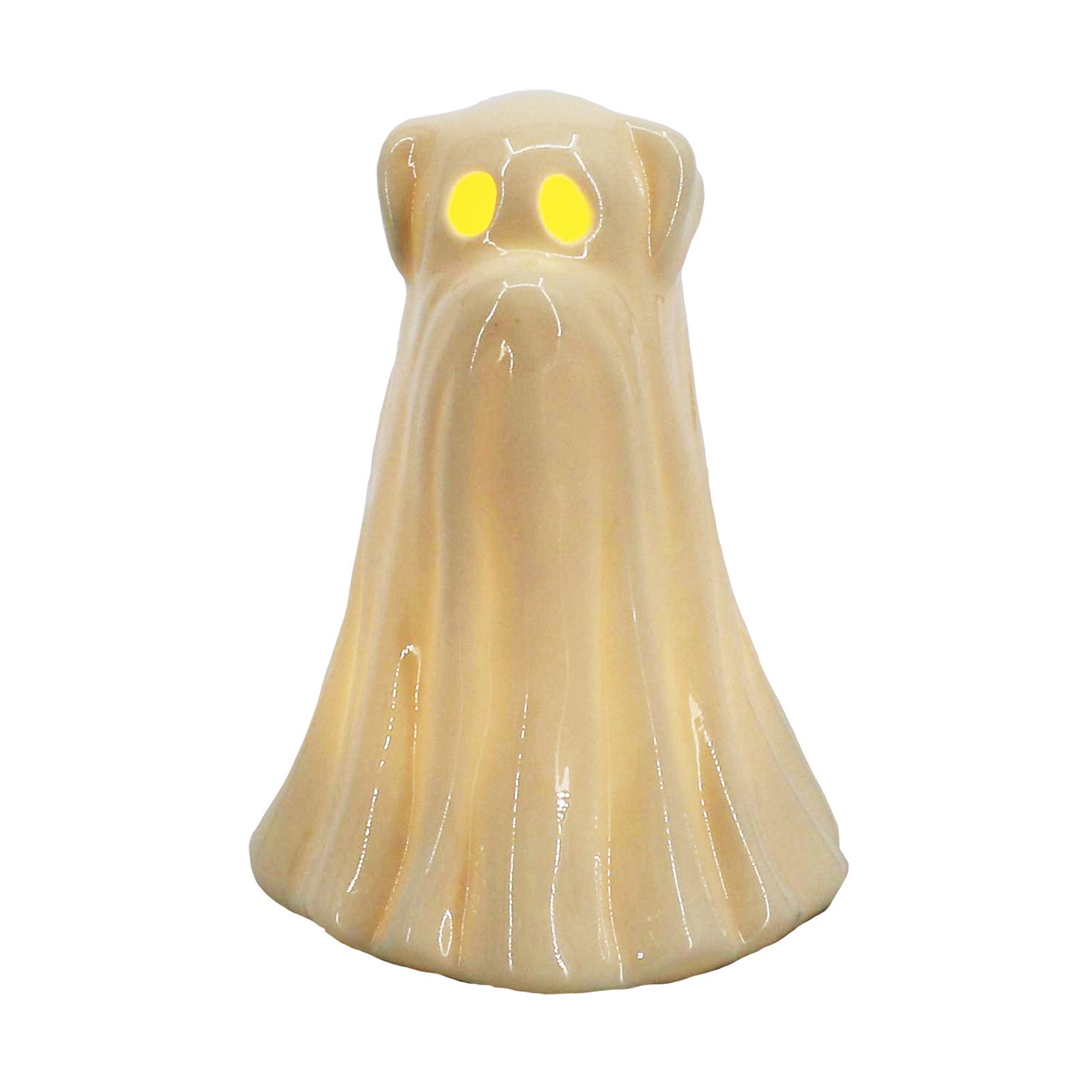 slide 4 of 6, 6.75" White Ghost Dog Pre-Lit Ceramic Tabletop Decor By Ashland, 6.75 in