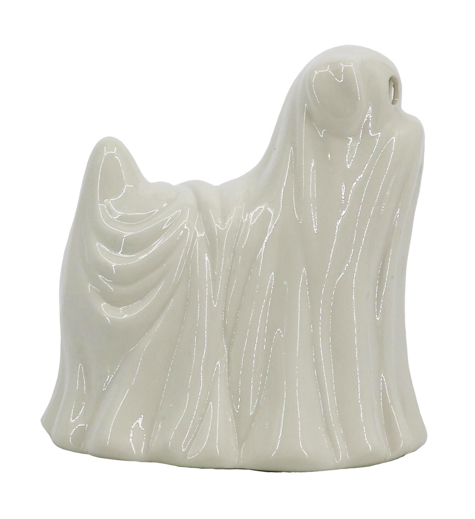 slide 3 of 6, 6.75" White Ghost Dog Pre-Lit Ceramic Tabletop Decor By Ashland, 6.75 in