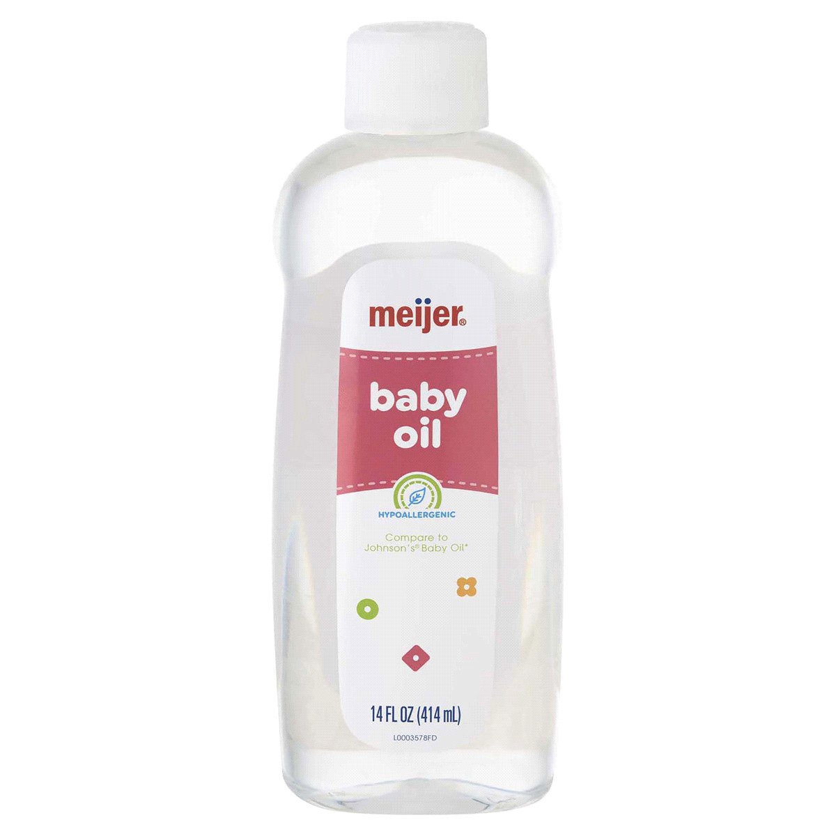 slide 1 of 5, Meijer Baby Mild Hypoallergenic Baby Oil, 14 oz