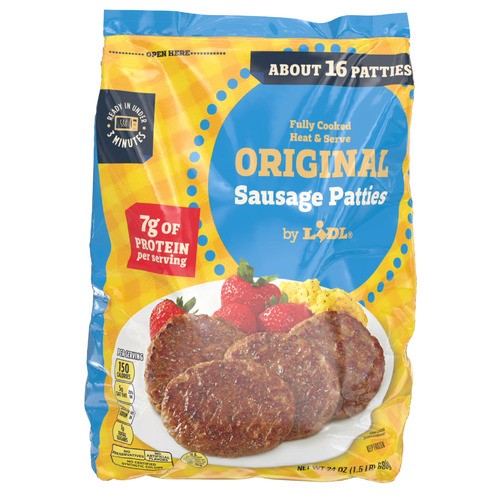 slide 1 of 1, frozen sausage patties, original, 24 oz