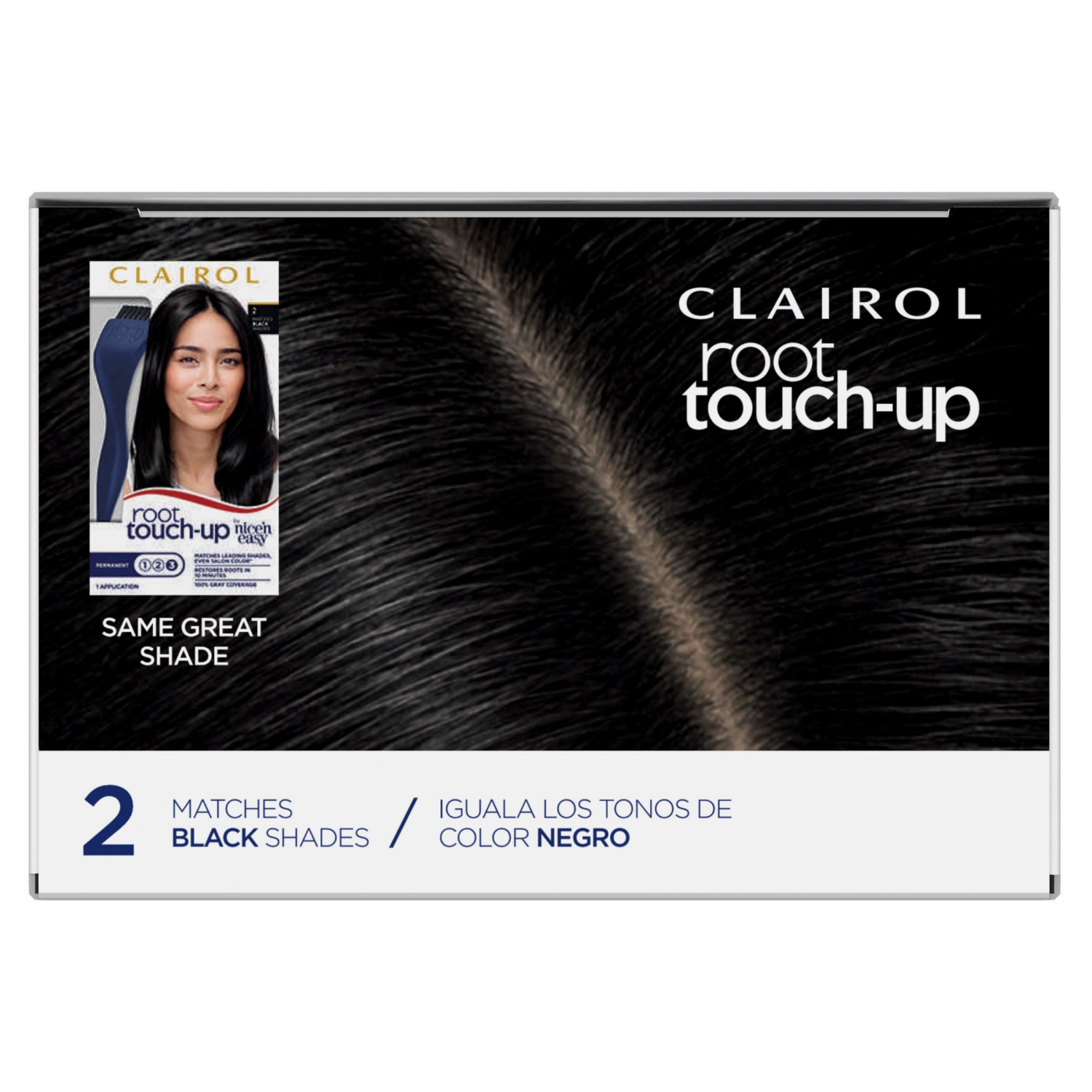slide 5 of 5, Root Touch-Up Clairol Root Touch-up Permanent 2 Black Hair Color, 1 ct