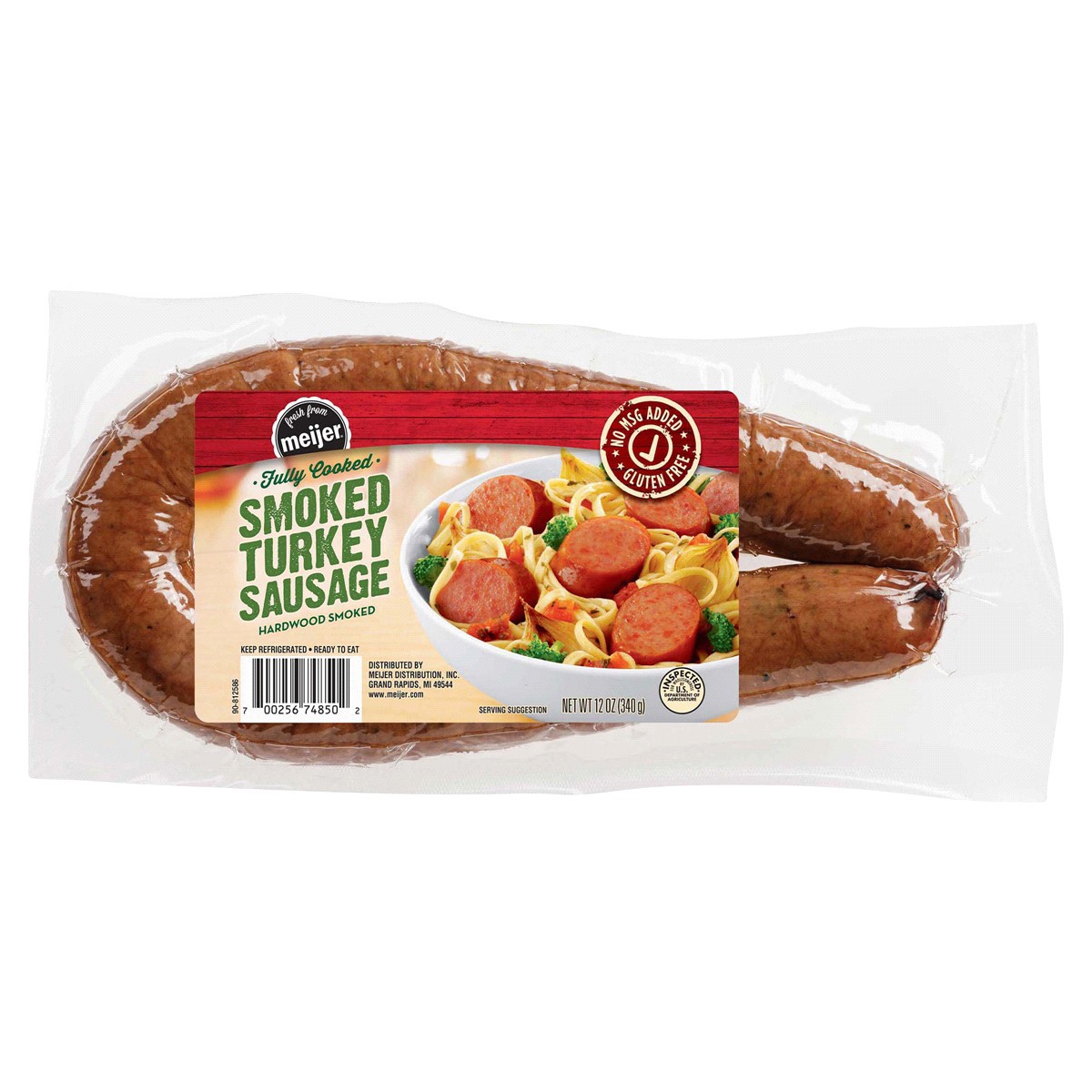 slide 1 of 5, Meijer Fully Cooked Smoked Turkey Sausage, 12 oz