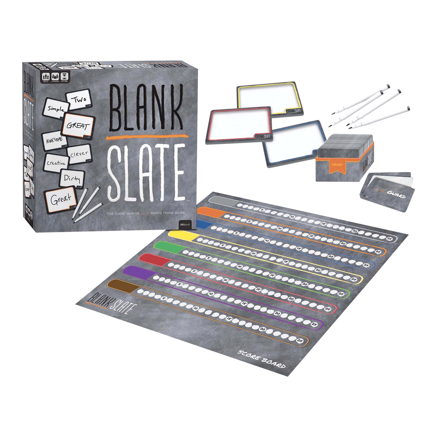 slide 2 of 2, Blank Slate USAopoly Ages 8+ Years 3-8 Players Game 1 ea, 1 ct