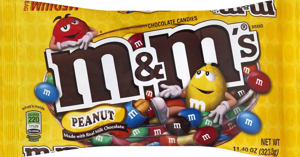 slide 3 of 5, M&M'S Peanut Chocolate Candy 11.4-Ounce Bag, 11.4 oz