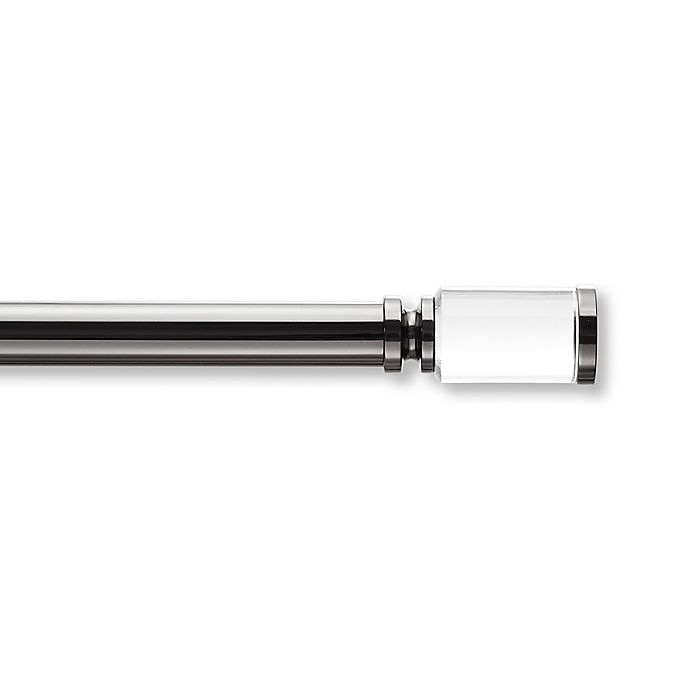 slide 1 of 1, Cambria Vista Clear Cylinder 36 to Adjustable Single Curtain Rod Set - Black Nickel, 72 in