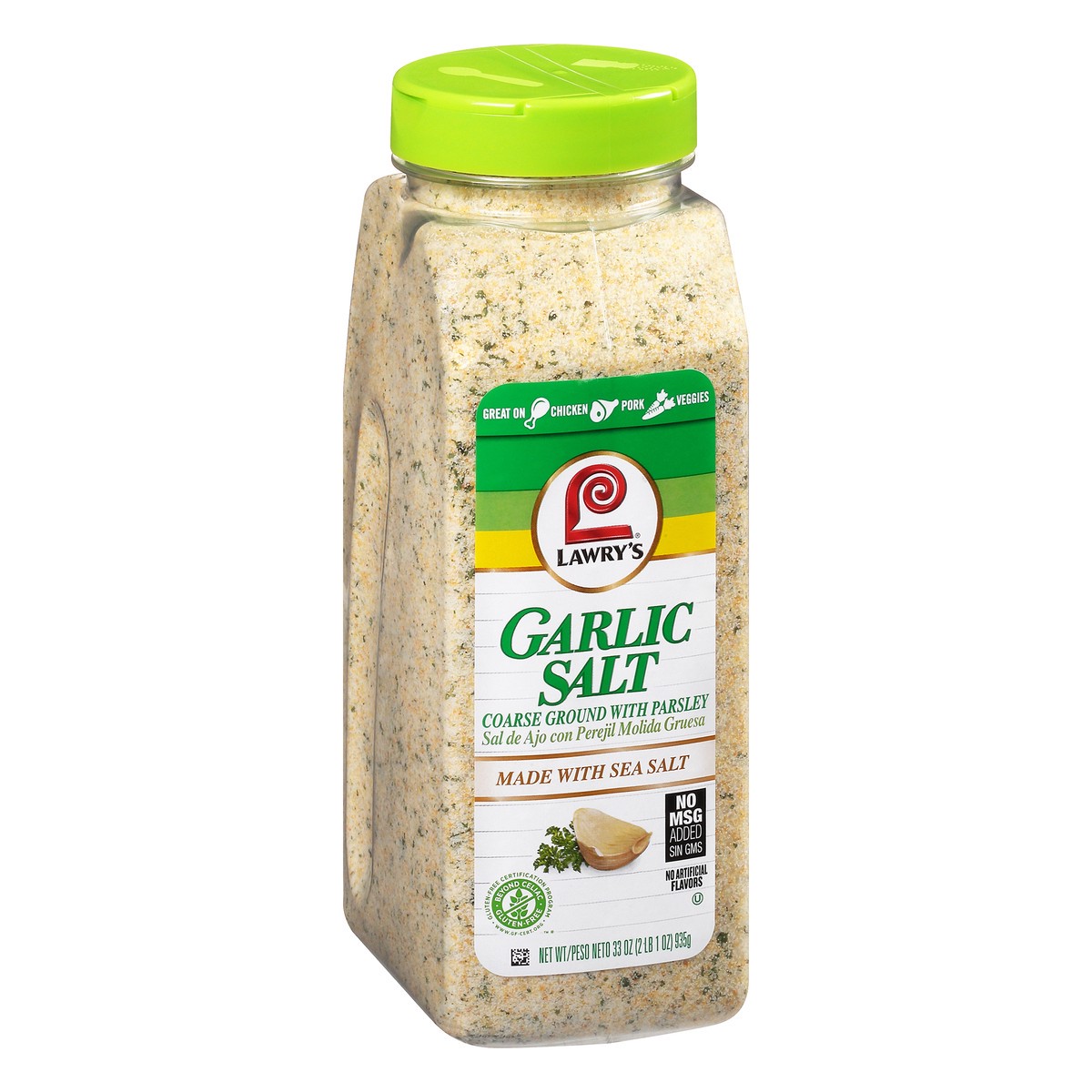 slide 6 of 9, Lawry's Coarse Ground Garlic Salt With Parsley, 33 oz, 33 oz