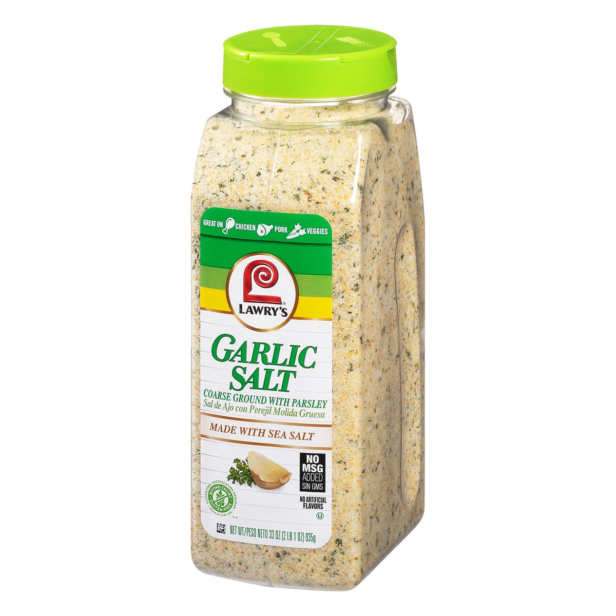 slide 5 of 9, Lawry's Coarse Ground Garlic Salt With Parsley, 33 oz, 33 oz