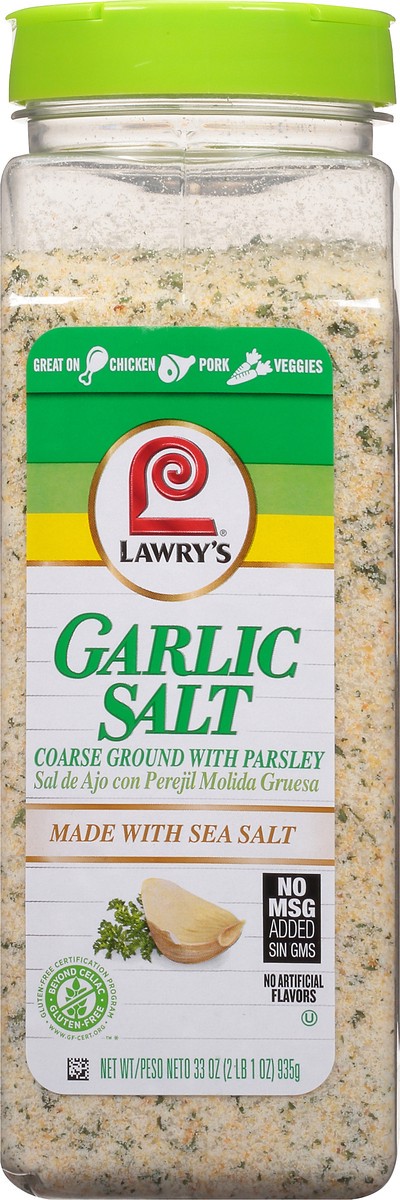 slide 4 of 9, Lawry's Coarse Ground Garlic Salt With Parsley, 33 oz, 33 oz