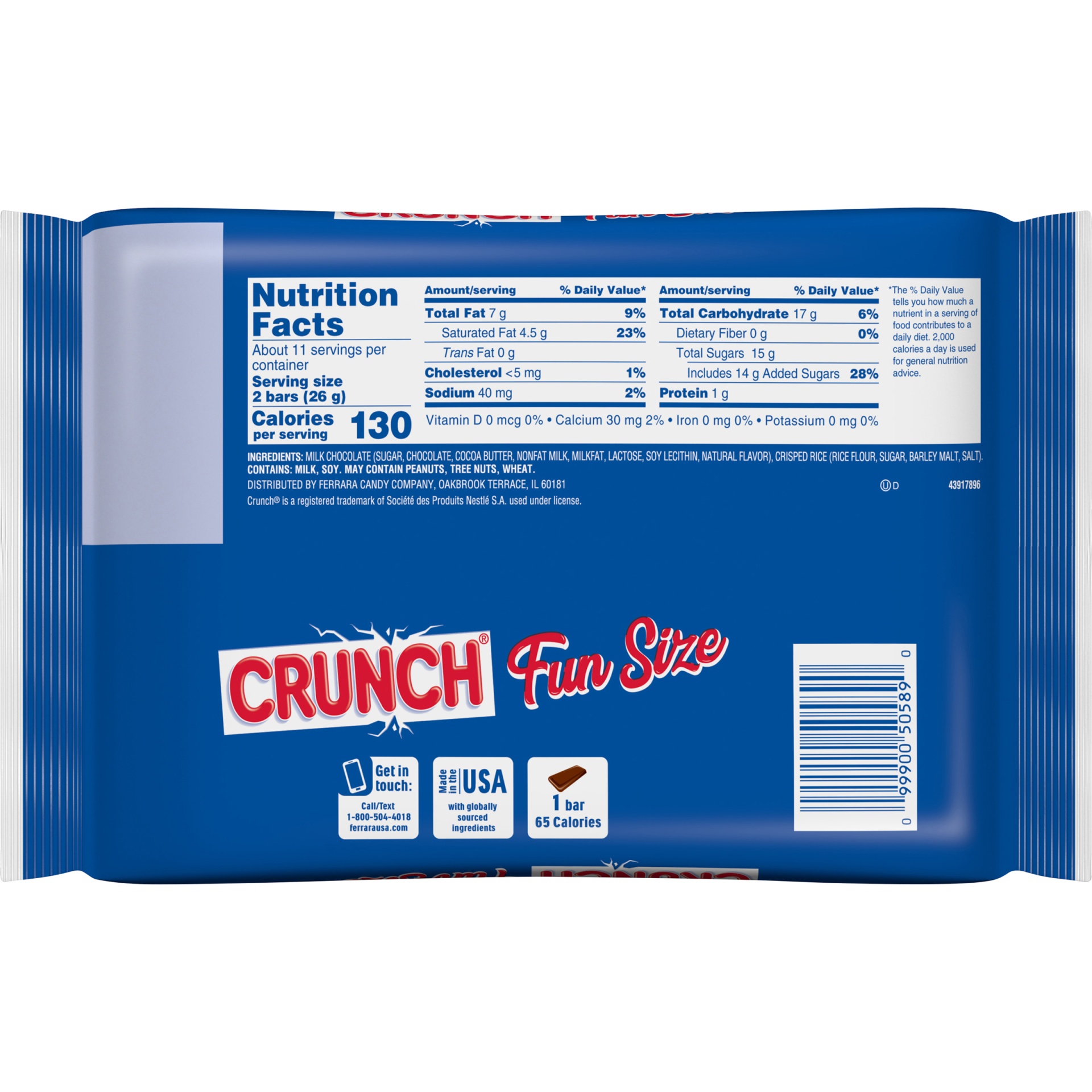 slide 2 of 8, Crunch Creamy Milk Chocolate with Crisped Rice Milk Chocolate Fun Size 10 oz, 10 oz