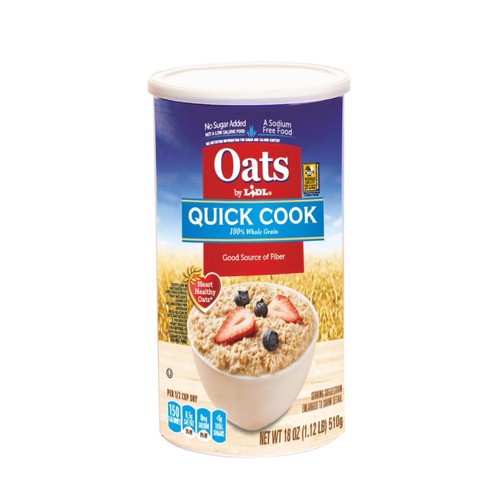 slide 1 of 1, quick cook oats, 18 oz