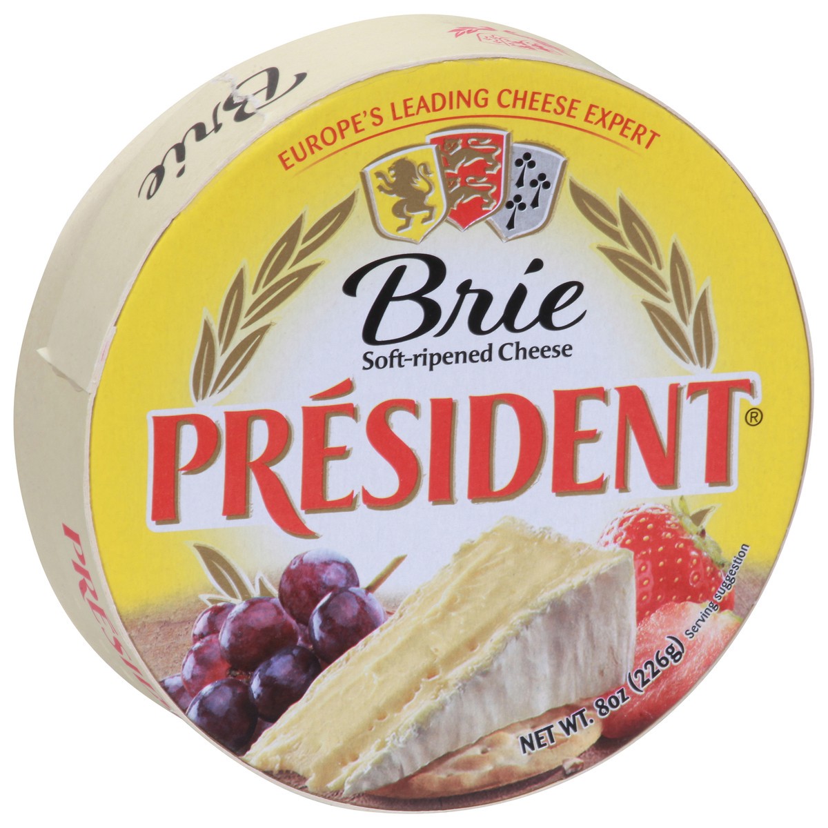 slide 2 of 9, President Soft-Ripened Brie Cheese 8 oz, 8 oz