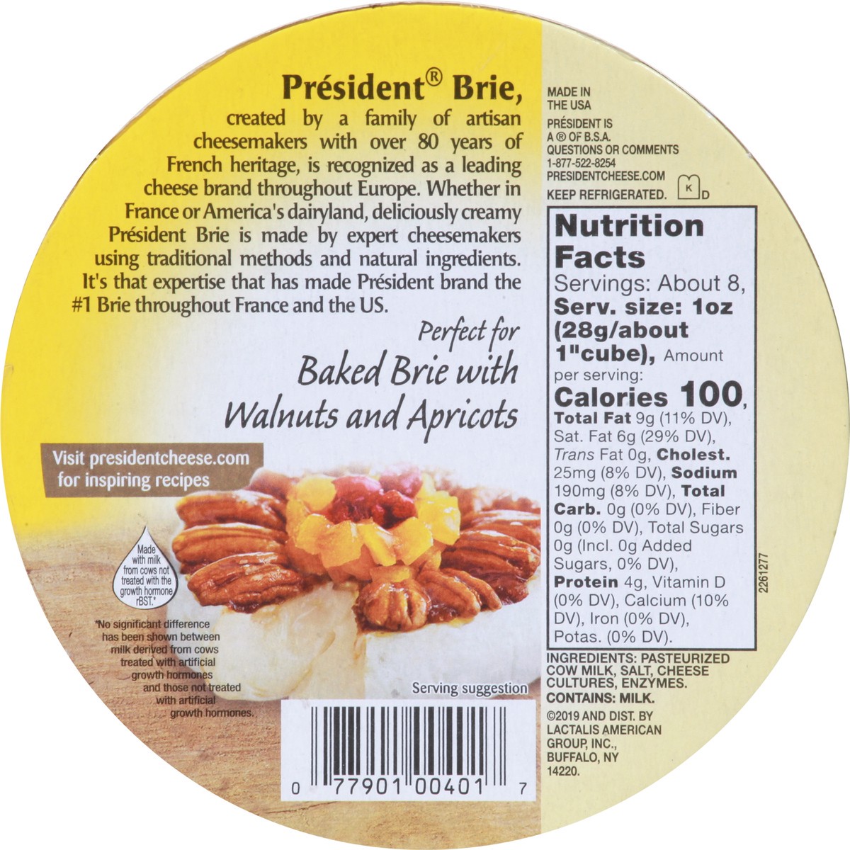 slide 3 of 9, President Soft-Ripened Brie Cheese 8 oz, 8 oz