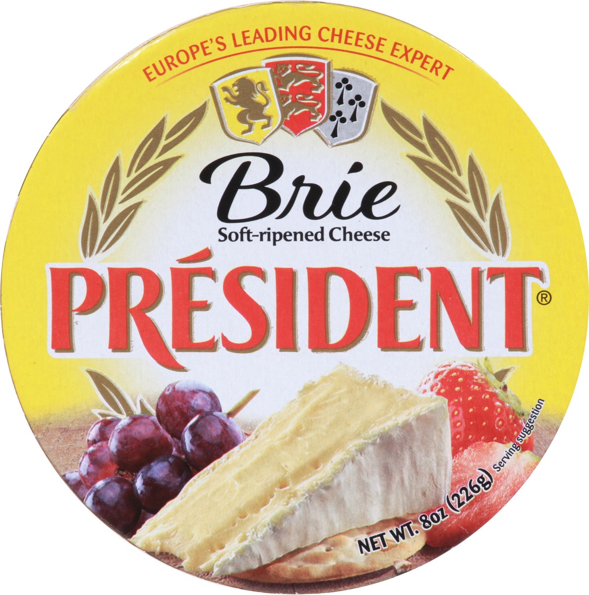 slide 5 of 9, President Soft-Ripened Brie Cheese 8 oz, 8 oz