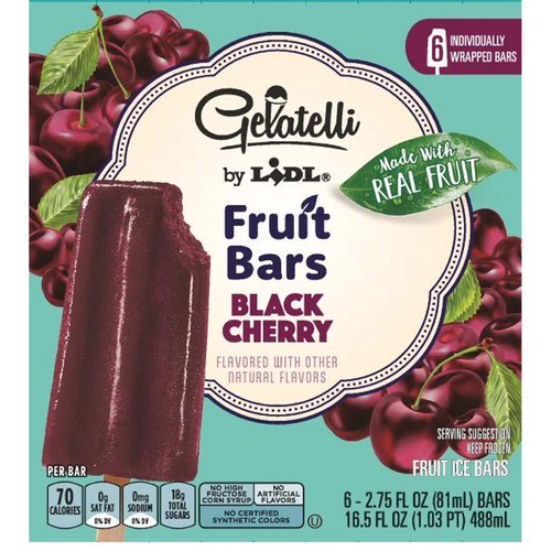 slide 1 of 1, Gelatelli frozen fruit bars, black cherry, 16.5 fl oz