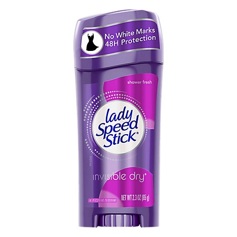 slide 1 of 1, Lady Speed Stick Antiperspirant Deodorant Invisible Dry Shower Fresh, 2.3 oz