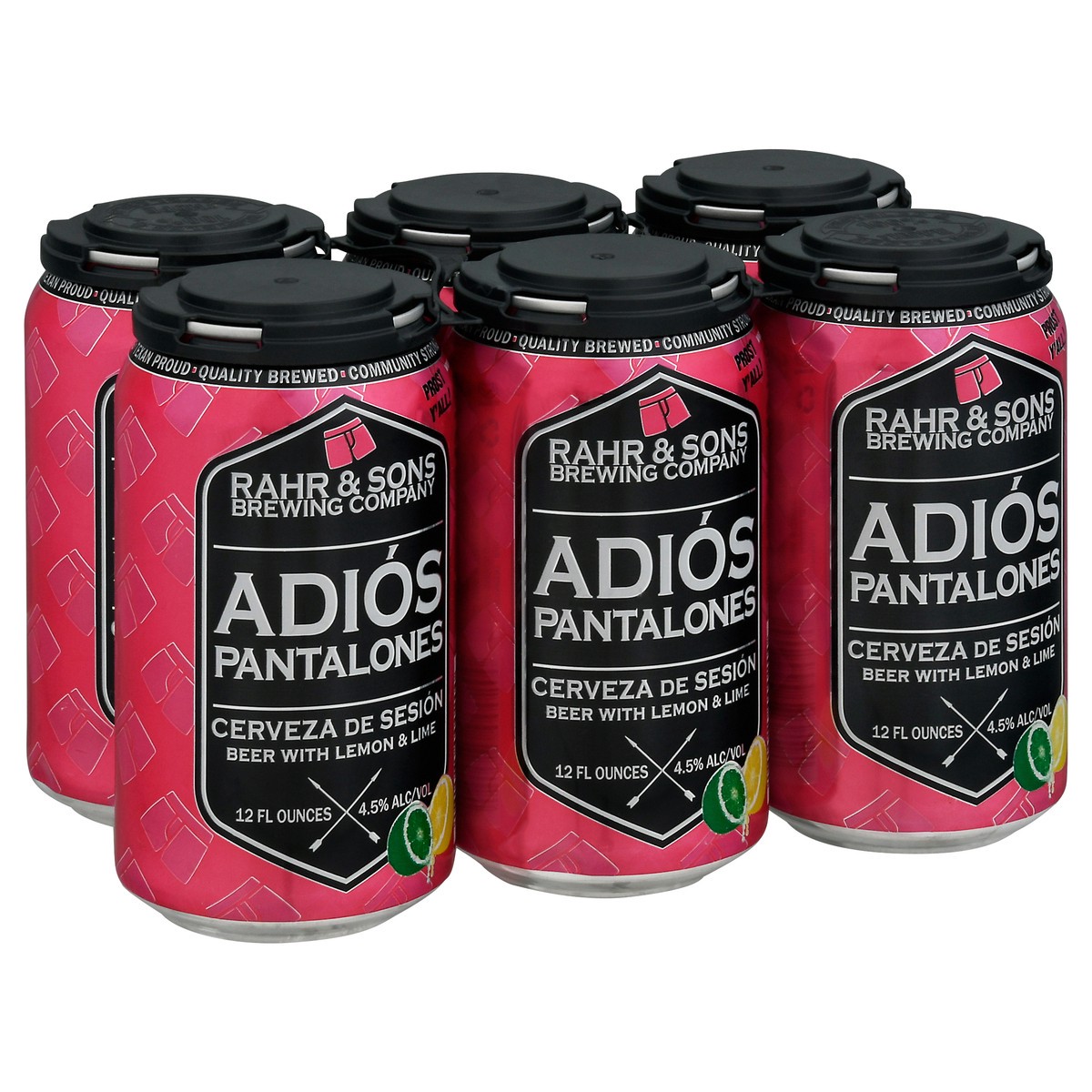 slide 2 of 9, Rahr & Sons Brewing Company Adios Pantalones Beer - 6pk/12 fl oz Cans, 72 oz