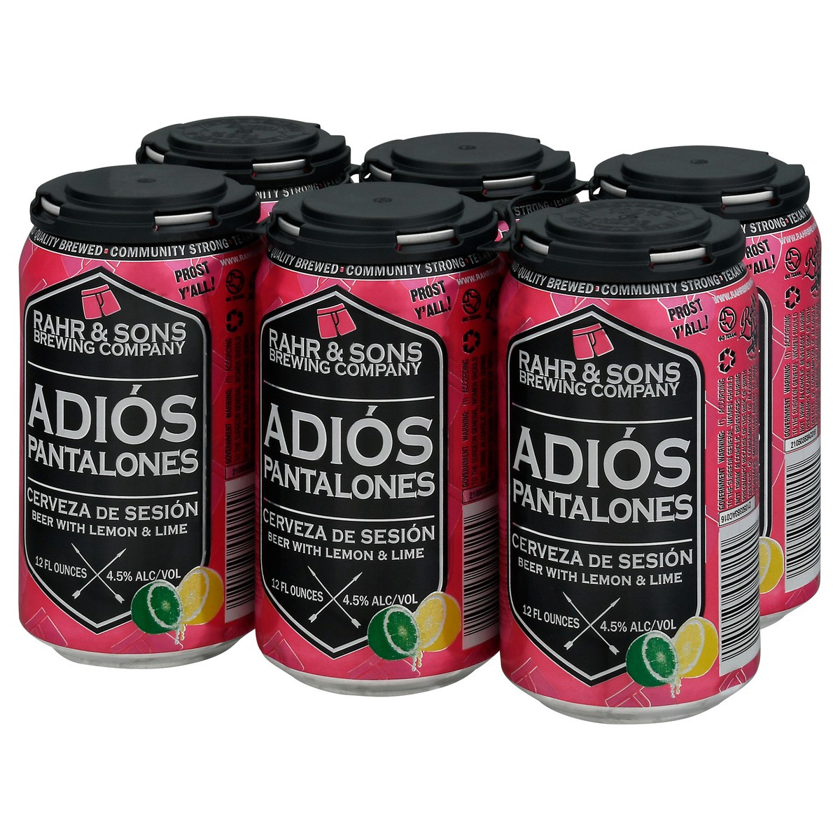 slide 3 of 9, Rahr & Sons Brewing Company Adios Pantalones Beer - 6pk/12 fl oz Cans, 72 oz