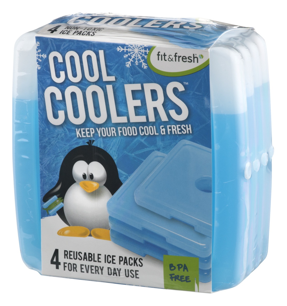 slide 4 of 9, Fit + Fresh Cool Coolers 4 Pack Ultra Slim Ice Packs 4 ea, 4 ct