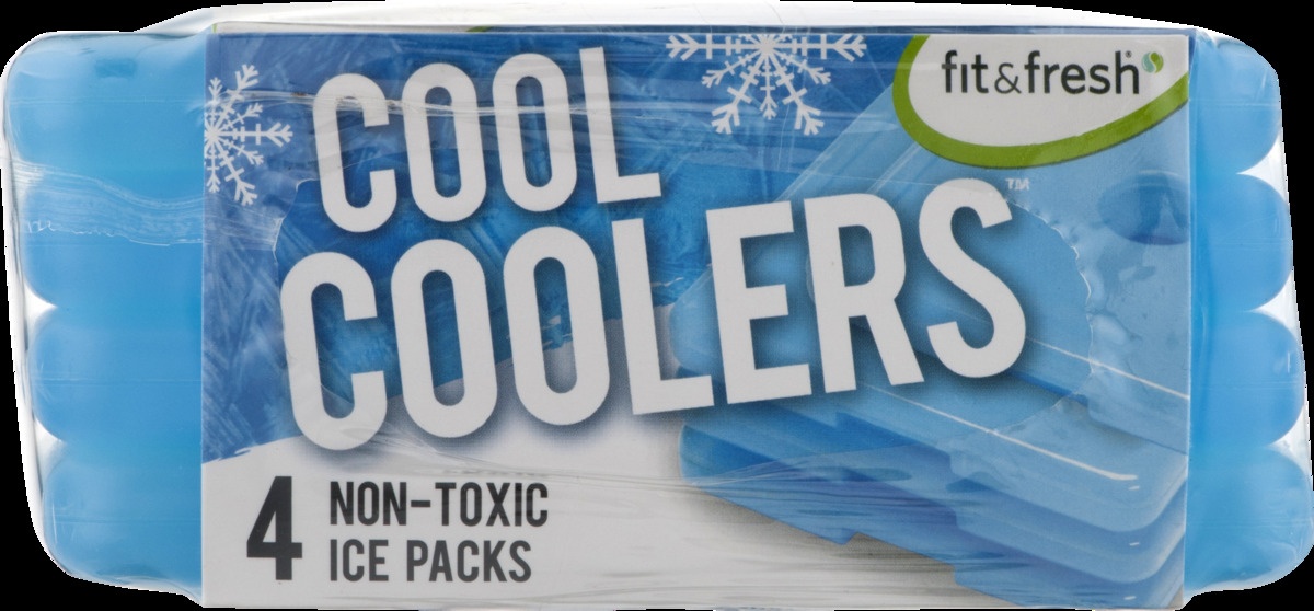 slide 5 of 9, Fit + Fresh Cool Coolers 4 Pack Ultra Slim Ice Packs 4 ea, 4 ct