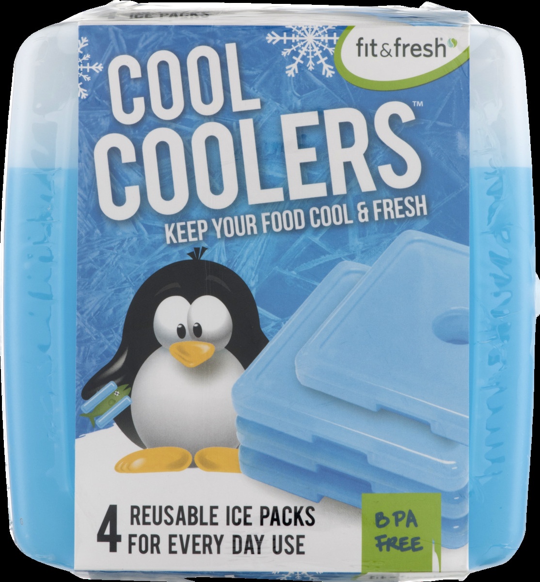 slide 8 of 9, Fit + Fresh Cool Coolers 4 Pack Ultra Slim Ice Packs 4 ea, 4 ct