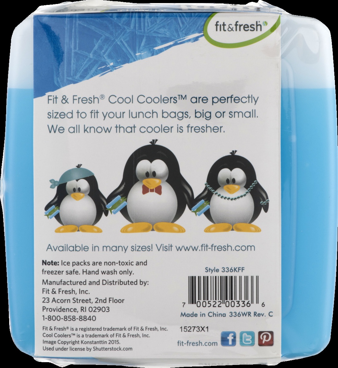 slide 9 of 9, Fit + Fresh Cool Coolers 4 Pack Ultra Slim Ice Packs 4 ea, 4 ct