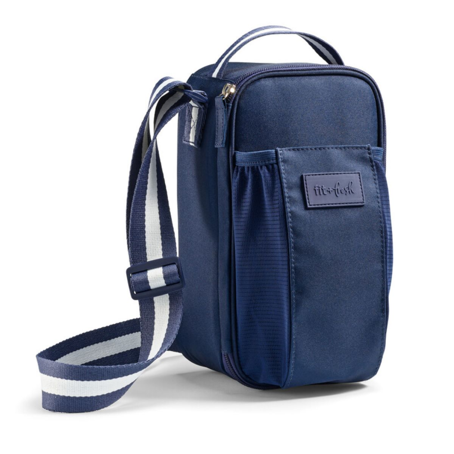 slide 1 of 1, FIT N FRESH Fit & Fresh Nina Bottle Bag-Navy, 1 ct