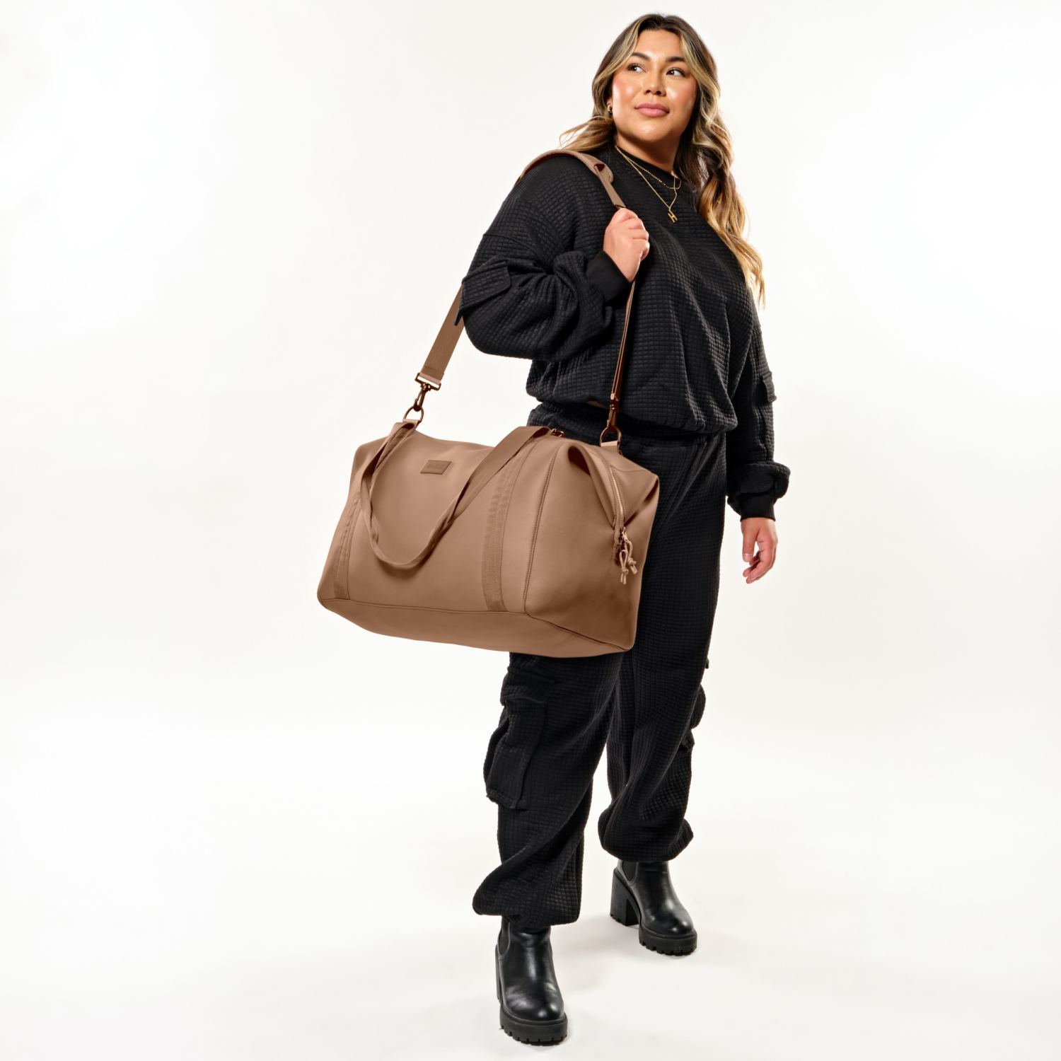 slide 3 of 5, FIT N FRESH Fit & Fresh Weekender Travel Duffle in Camel, 1 ct