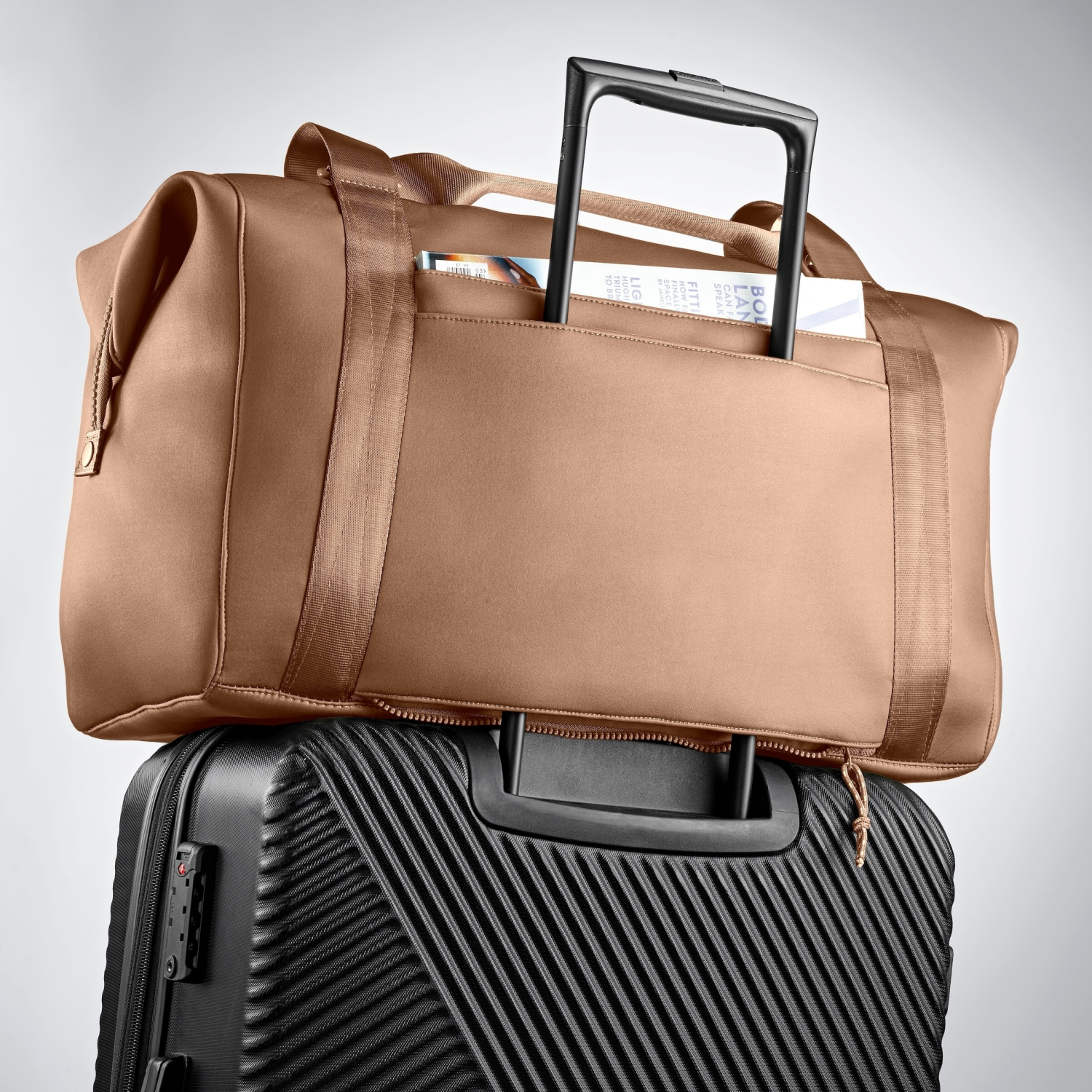slide 4 of 5, FIT N FRESH Fit & Fresh Weekender Travel Duffle in Camel, 1 ct