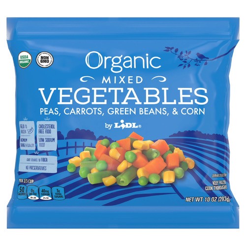 slide 1 of 1, organic frozen mixed vegetables, 10 oz