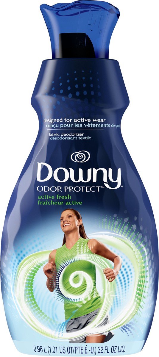 slide 5 of 8, Downy Odor Protect Fabric Deodorizer and Fabric Conditioner, Active Fresh, 32 fl oz, 1.01 qt