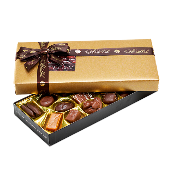 slide 1 of 1, Abdallah Candies Exclusive Selection Chocolate Assortment Gift Wrapped Box, 7.5 oz