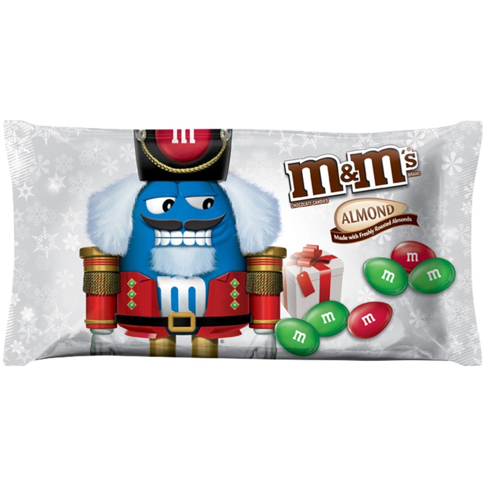 slide 2 of 5, M&M's Holiday Almond Chocolate Candy Bag, 9.2 oz