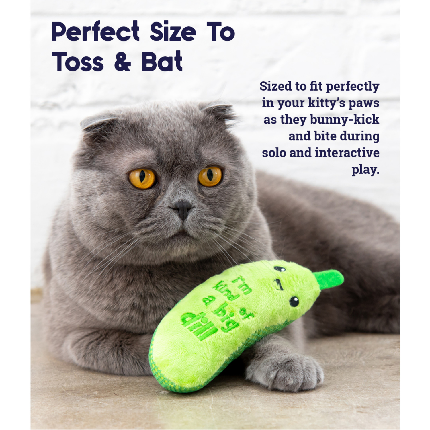 slide 3 of 5, Petstages Catstages Crunchy Catnip Pickle Cat Toy, 1 ct