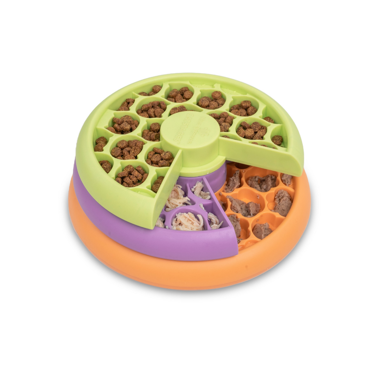 slide 1 of 1, PETSTAGES Catstages Kitty Lickin' Layers Multilayered Cat Fun Feeder Treat Puzzle, 1 ct