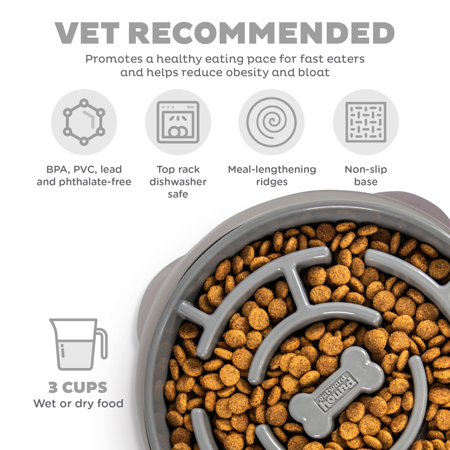 slide 3 of 5, Outward Hound Slo Bowl Fun Feeder 1 ea, 1 ct
