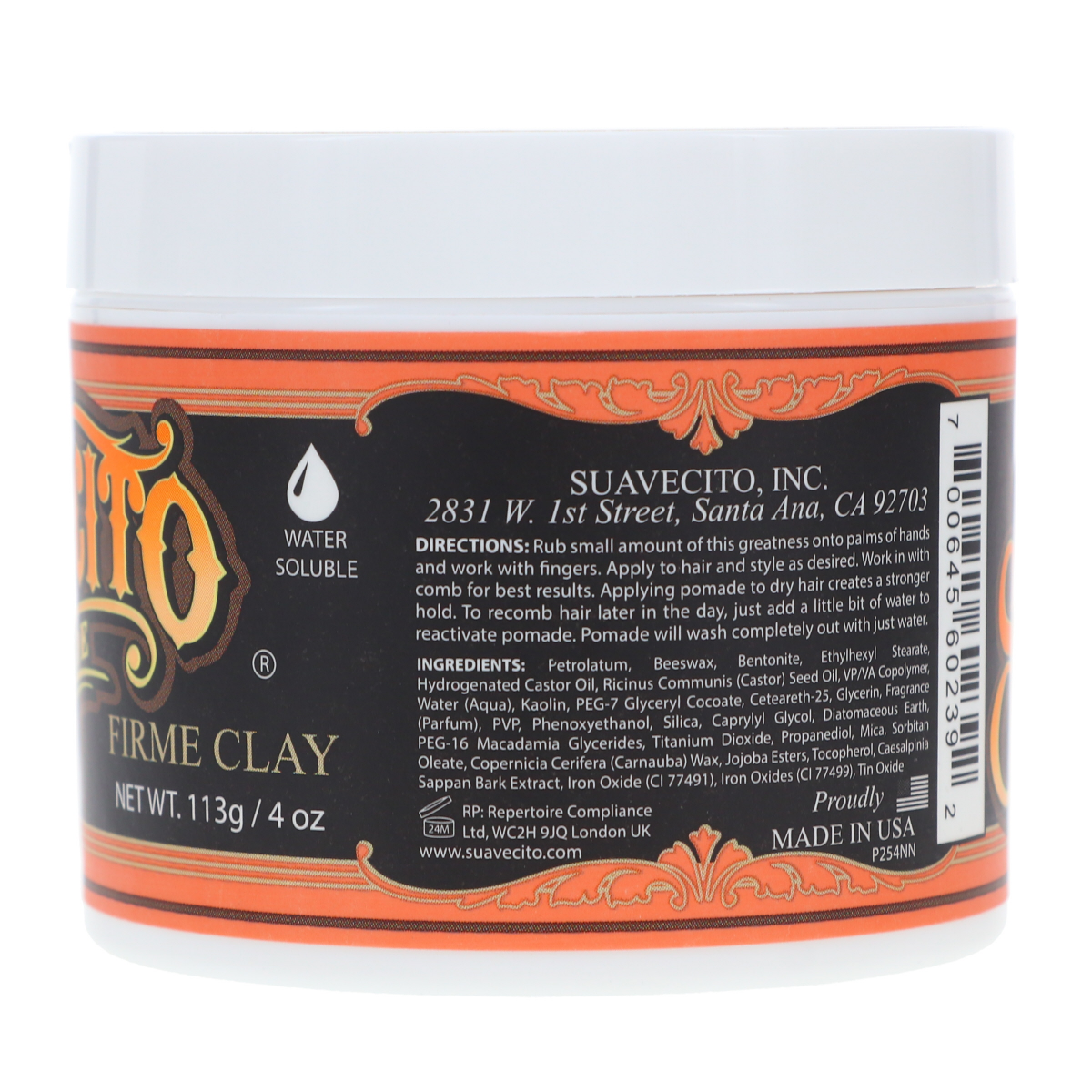 slide 2 of 2, Suavecito Firme Clay Pomade 4 Oz., 4 oz