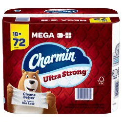 Charmin Ultra Strong Toilet Paper 18 Mega Rolls, 242 Sheets Per Roll