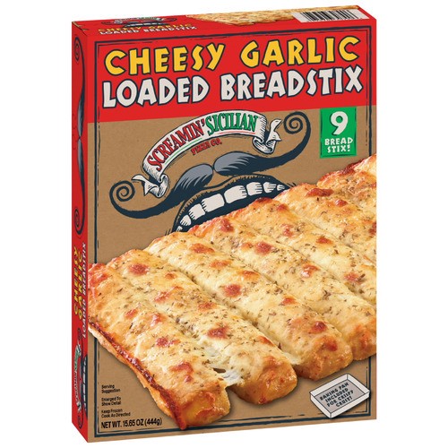 slide 1 of 1, Screamin' Sicilian™ frozen cheesy garlic breadsticks, 15.65 oz