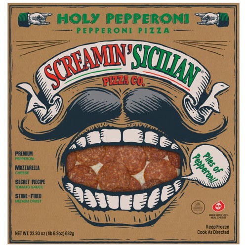 slide 1 of 1, Screamin' Sicilian™ frozen pepperoni pizza, 22.3 oz