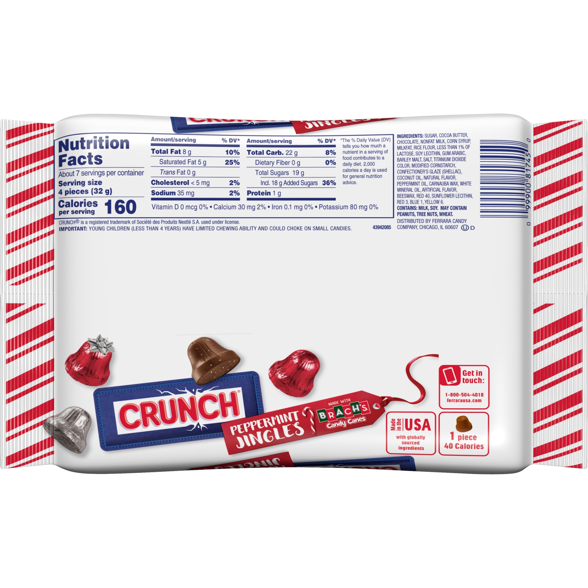 slide 6 of 8, Crunch Peppermint Jingles, 8 oz