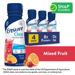 Ensure Clear Nutrition Drink Mixed Fruit Ready-to-Drink 4-10 fl oz Bottles